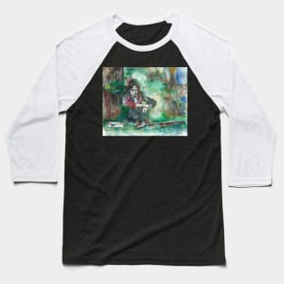 NICK DRAKE watercolor portrait .3 Baseball T-Shirt